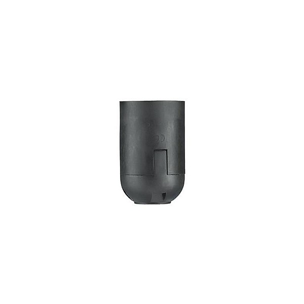 BULB SOCKET E27-6 D.3005. SMOOTH. BLACK