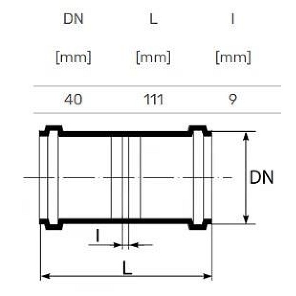 COUPLING INTERNAL DOUBLE D40 PP