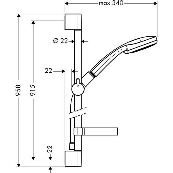 SHOWER SET CROMA 100 27771000