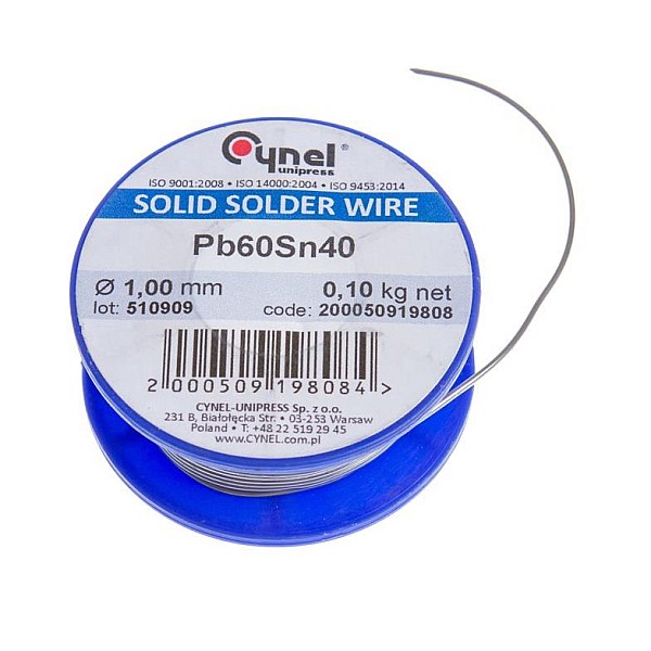 SOLDER SN40 1MM 100 G WITHOUT ROSIN