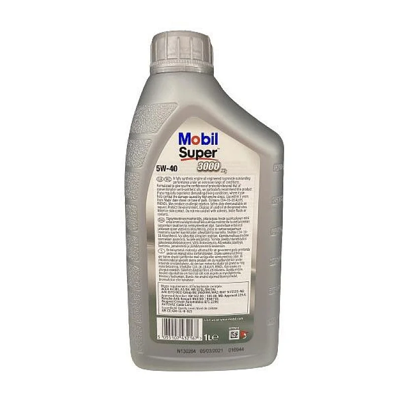 MOTOREĻĻA MOBIL SUPER 3000X1 5W40 1L MOTOREĻĻA MOBIL SUPER 3000X1 5W40 1L