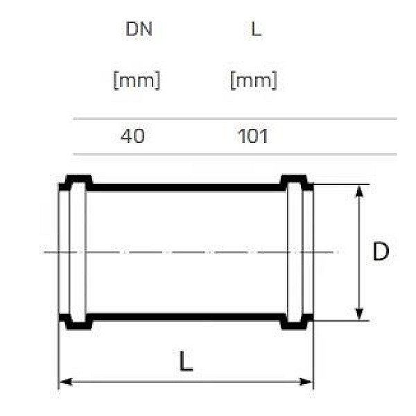 COUPLING INTERNAL REPAIR D40 PP