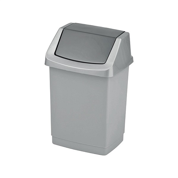 TRASH BIN CURVER CLICK-IT 15L SILVER