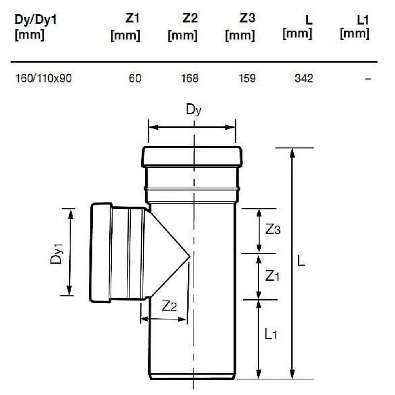 SEWER BRANCH 160X110X90 SEWER BRANCH 160X110X90