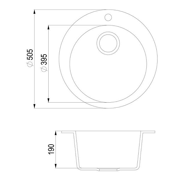 SINK OVAL SR 100-601 W BLACK