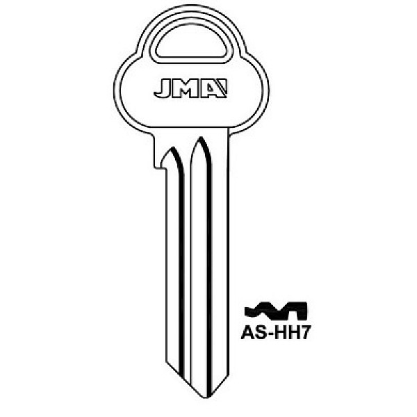 BLANK KEY A37HH(AS-HH7) ASSA