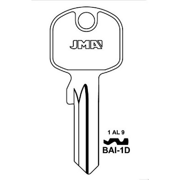 Raktų ruošinys Jma BAI-1D. 1 vnt.