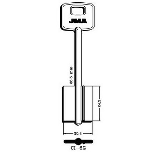 BLANK KEY CI-6G