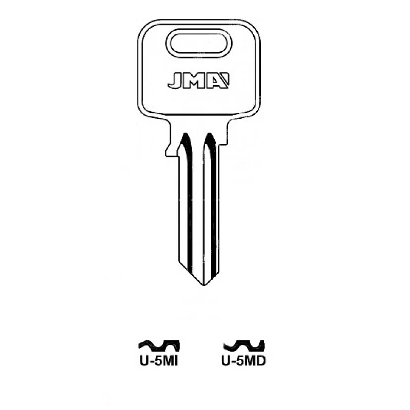 Atslēgas sagatave JMA U-5MD. 5 gab. iepakojumā