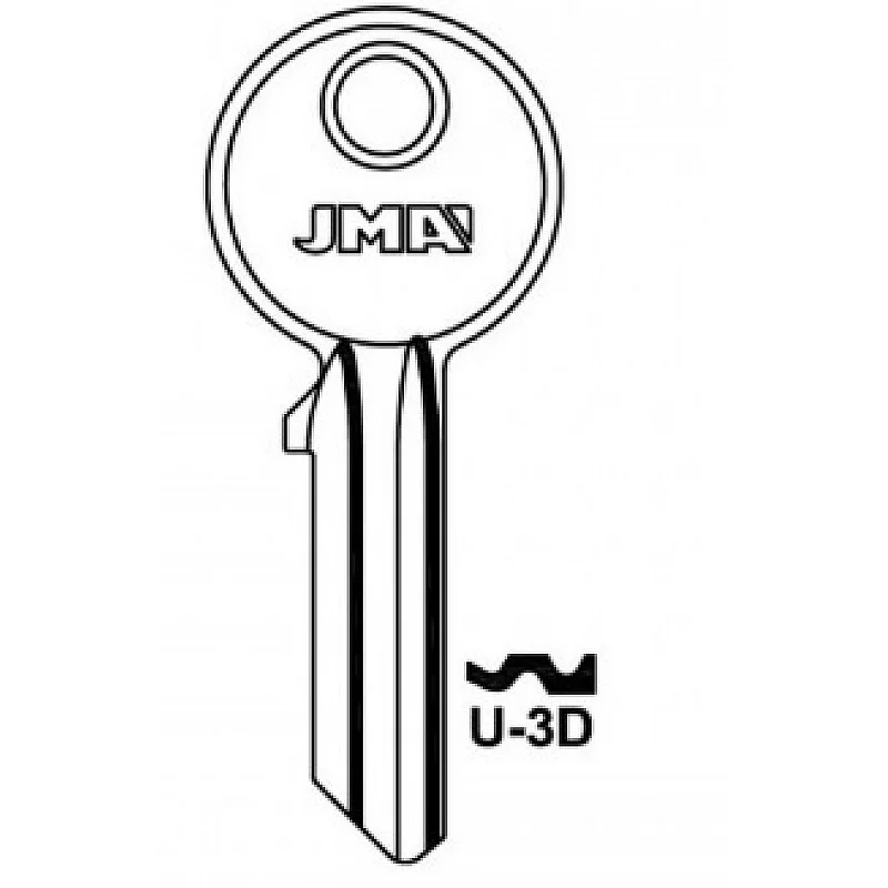 Atslēgas sagatave JMA UNL3 (U-3D). 5 gab. iepakojumā