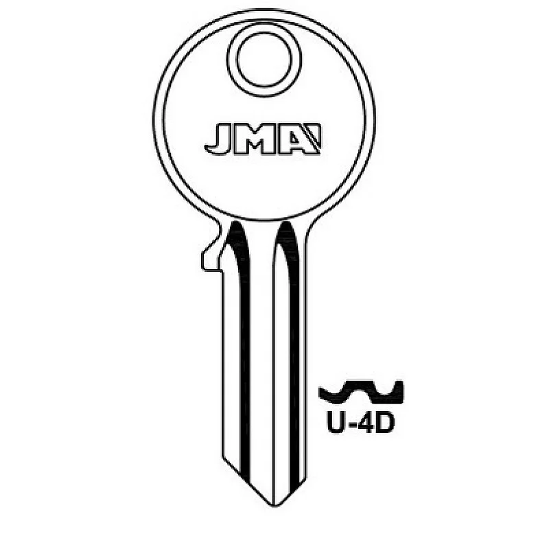 Atslēgas sagatave JMA UNL4(U-4D) Universal Atslēgas sagatave JMA UNL4(U-4D) Universal