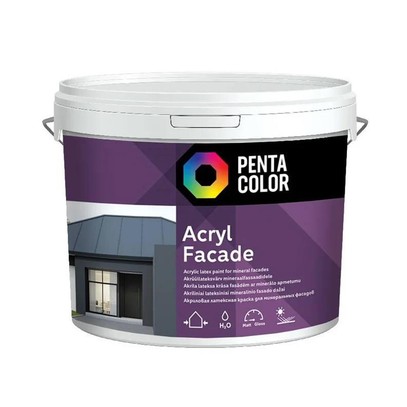 Fasado dažai Pentacolor Acryl Facade. balta. 3 l
