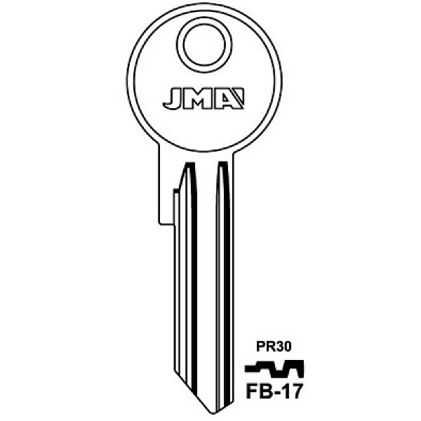 BLANK KEY FAA80L(FB-17) FAB