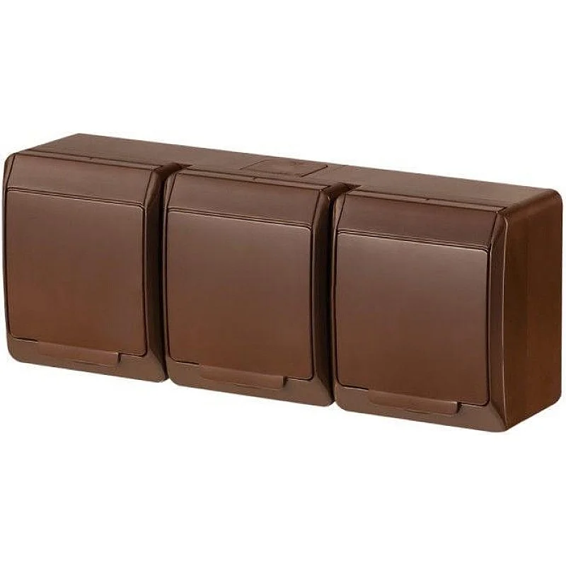 Kištukinis lizdas trivietis ELEKTRO-PLAST HERMES. IP44