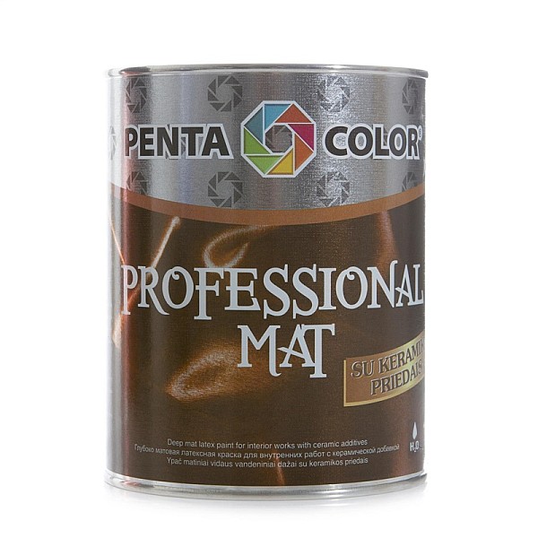 Dispersijas krāsa Pentacolor Professional Matt. balta. 1 l