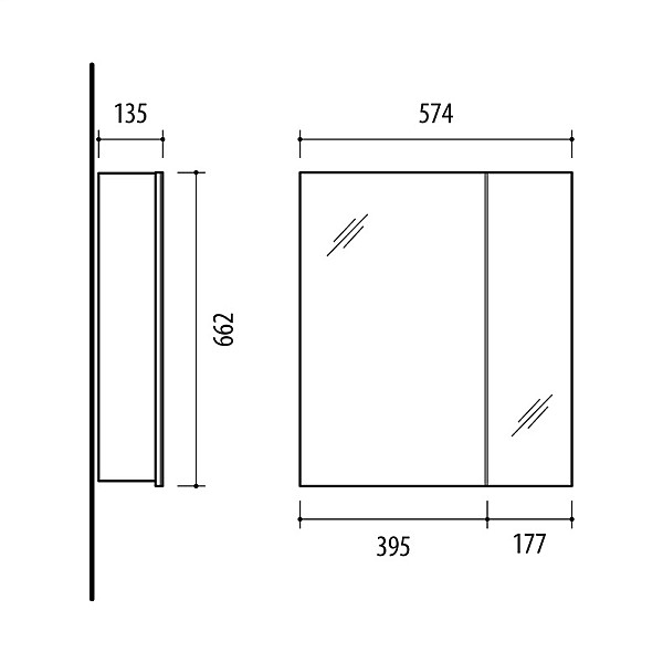 MIRROR CABINET RIVA SV57-1