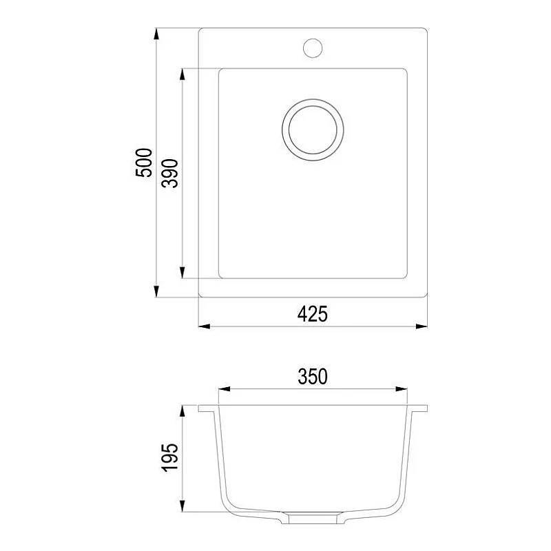 HELIKA Sink Simplex SQS100-110W