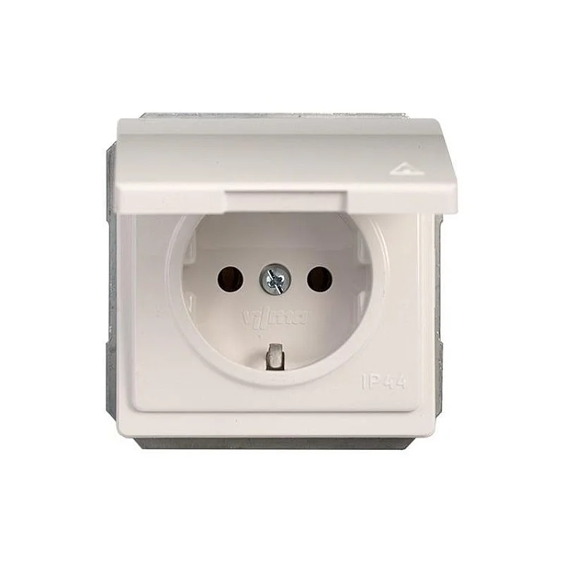 Kištukinis lizdas VILMA ST150. baltos spalvos. IP44 Kištukinis lizdas VILMA ST150. baltos spalvos. IP44