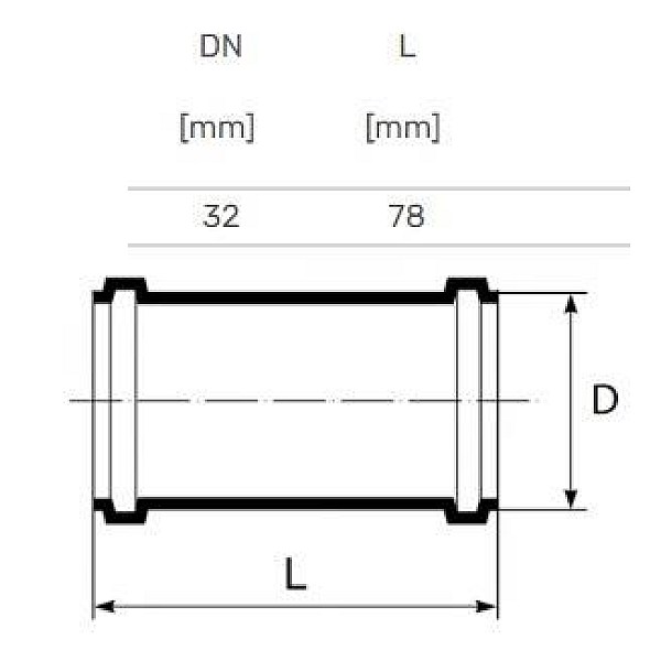 COUPLING INTERNAL REPAIR D32 WHITE