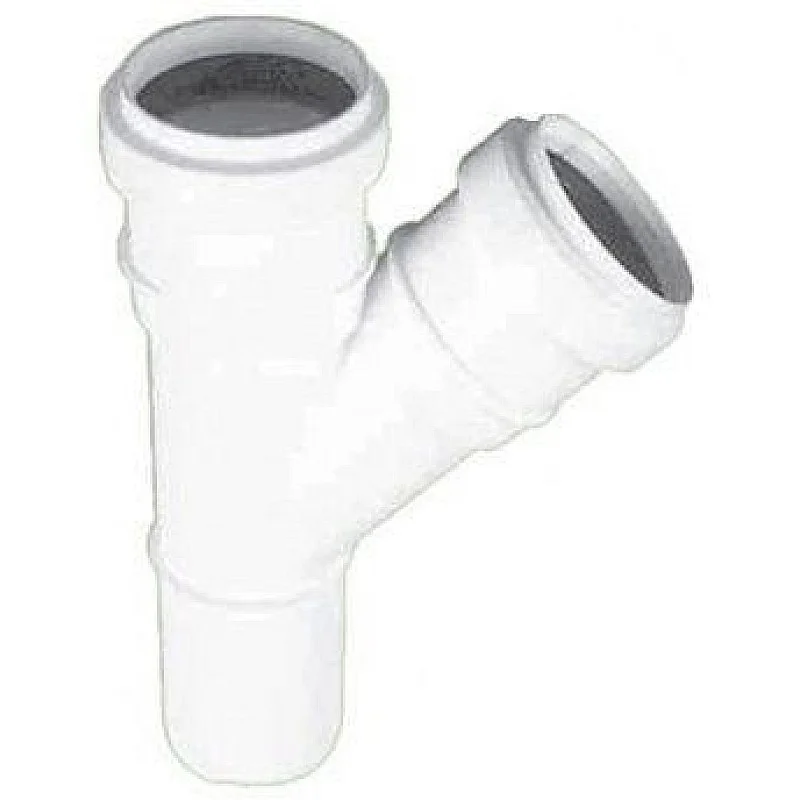 Vidaus kanalizacijos trišakis. Ø 32 / 32 mm. 45°. baltas Vidaus kanalizacijos trišakis. Ø 32 / 32 mm. 45°. baltas