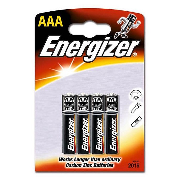 BATTERY ENERGIZER BASE AAA ALK1.5V B4