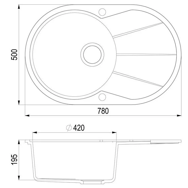 HELIKA Sink Clarus SR101-110AW