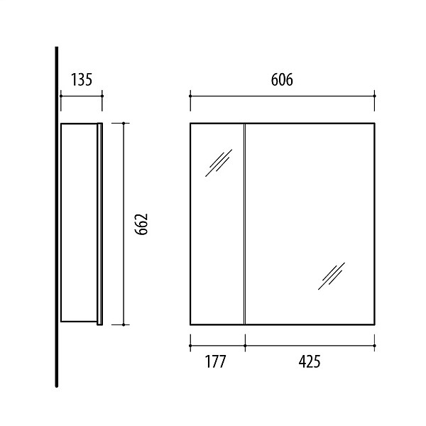 MIRROR CABINET RIVA SV61-1