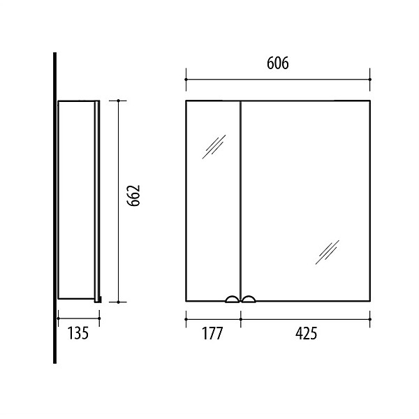 MIRROR CABINET RIVA SV61-1