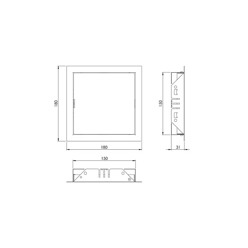 Revizinės durelės EUROPLAST RL1515. 15 x 15 cm