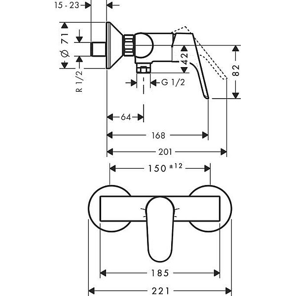 HANSGROHE FOCUS SHOWER MIXER