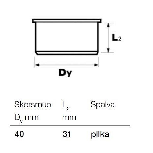 Korķis iekšējais D40 PP (Wavin)