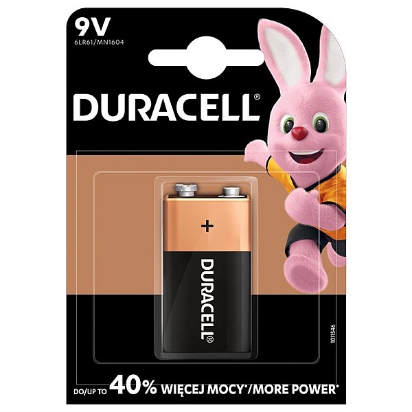 BATTERY DURACELL C&B B1 9V MN1604 1PC