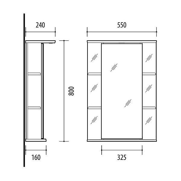 CABINET BATHROOM SV55-1 HANG WITH MIRROR