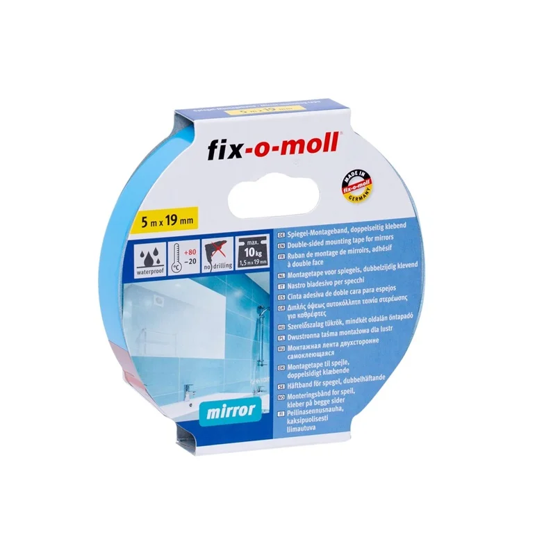 Divpusējā līmlente spogulim Fix-O-Moll. 5 m x 19 mm Divpusējā līmlente spogulim Fix-O-Moll. 5 m x 19 mm