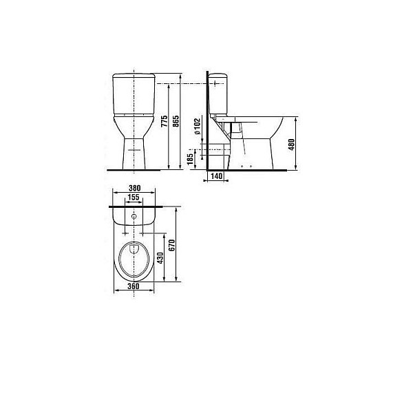 Unitazas JIKA DEEP H8236160000001. 360×670 mm