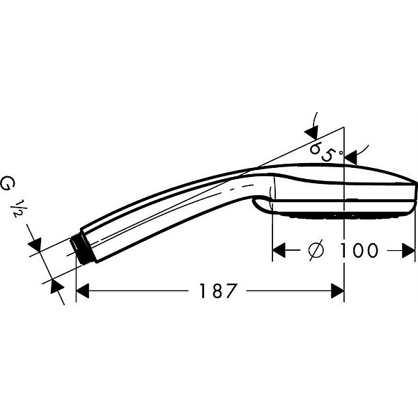 Dušo galvutė Hansgrohe Croma 100. 100 mm