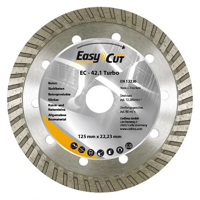 GRIEZĒJDISKS DIMANTA TURBO 125X2.2X22.23 GRIEZĒJDISKS DIMANTA TURBO 125X2.2X22.23