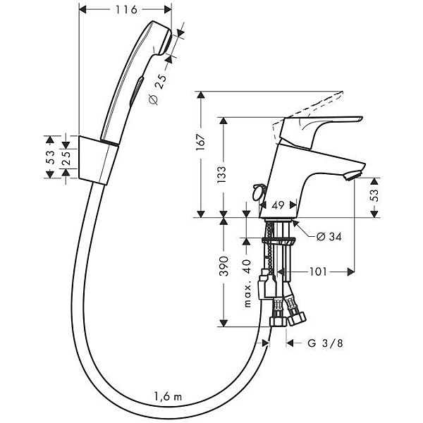 HANSGROHE FOCUS MIXER