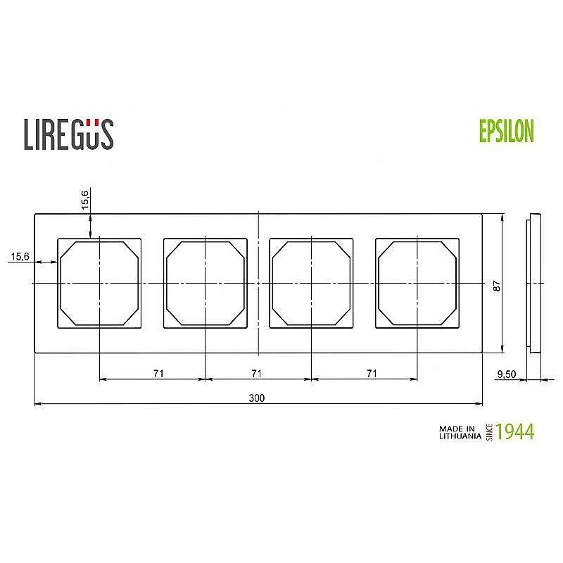 Keturvietis rėmelis LIREGUS EPSILON. baltos spalvos Keturvietis rėmelis LIREGUS EPSILON. baltos spalvos