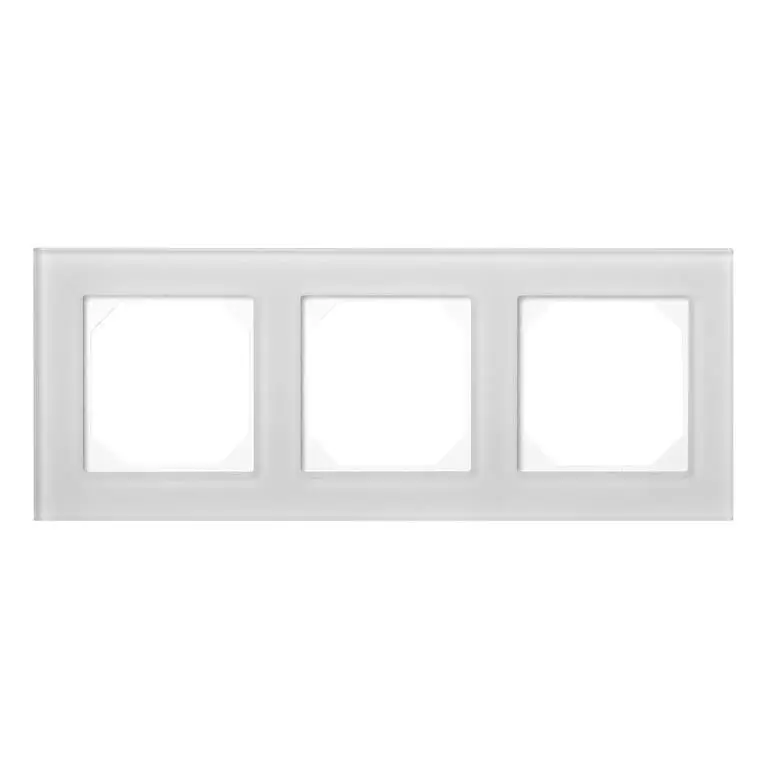 Trivietis rėmelis LIREGUS EPSILON. baltas matinis stiklas