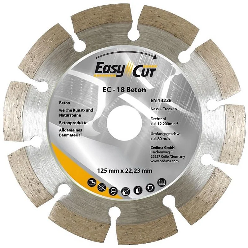 GRIEZĒJDISKS DIM.AR SEGM.125X1.9X22EC-18 GRIEZĒJDISKS DIM.AR SEGM.125X1.9X22EC-18