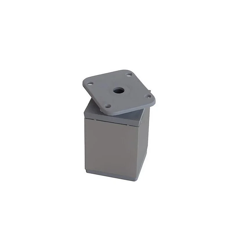 KĀJA MĒBEĻU REGUL. 40X40 H-100MM PELĒKA