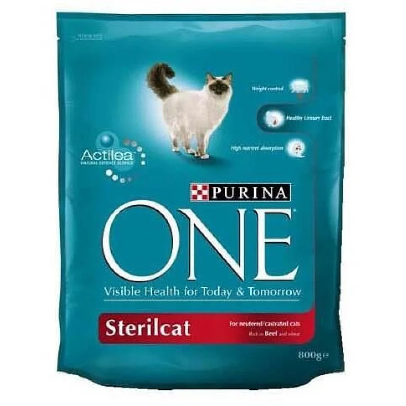 BARĪBA STERILIZĒTIEM KAĶIEM ONE 800G