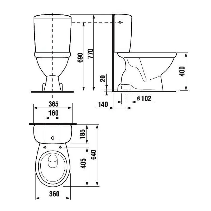 TOILET WITH COVER NORMA