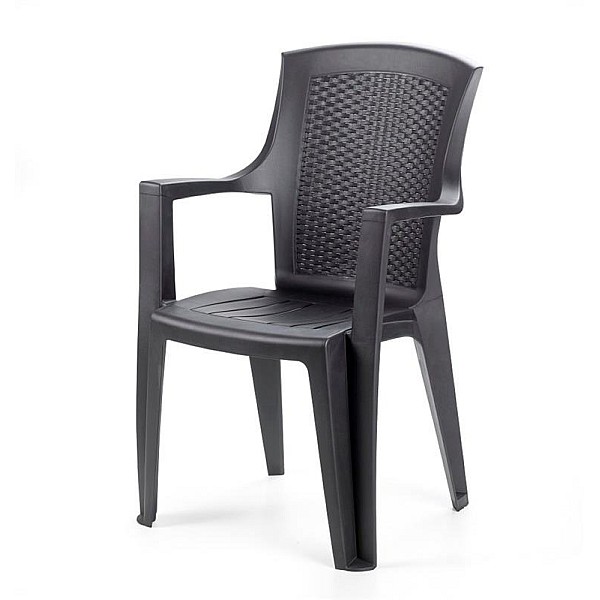 PLASTIC CHAIR EDEN ANTHRACITE 60X62X89CM