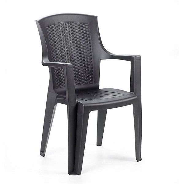 PLASTIC CHAIR EDEN ANTHRACITE 60X62X89CM