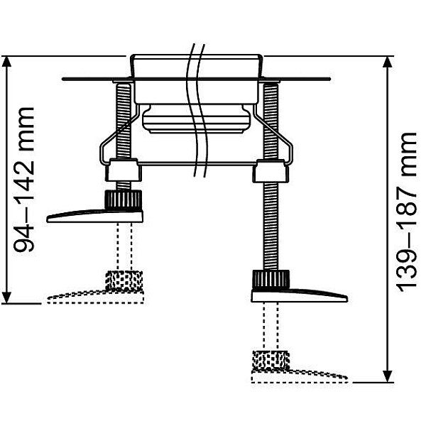 Kojelės montavimo Tece 660003 h19-139mm 4vnt