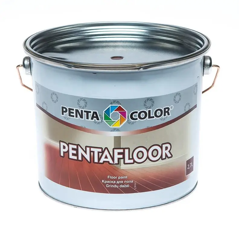 Grindų dažai Pentacolor Pentafloor. raudonai rudi. 2.7 l