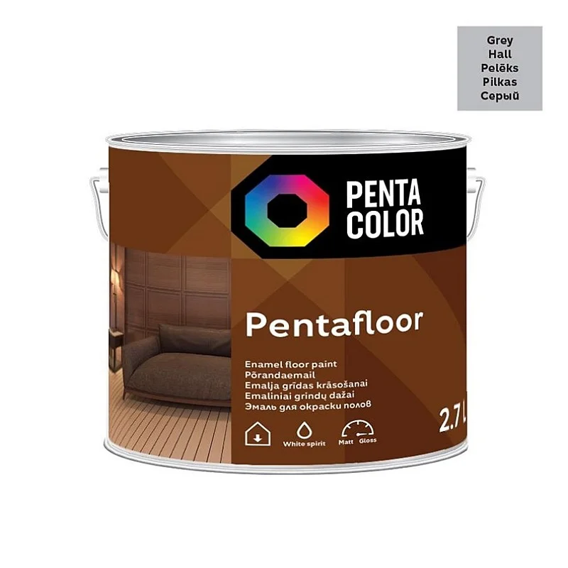 FLOOR PAINT PENTAFLOOR GREY 2.7 L FLOOR PAINT PENTAFLOOR GREY 2.7 L