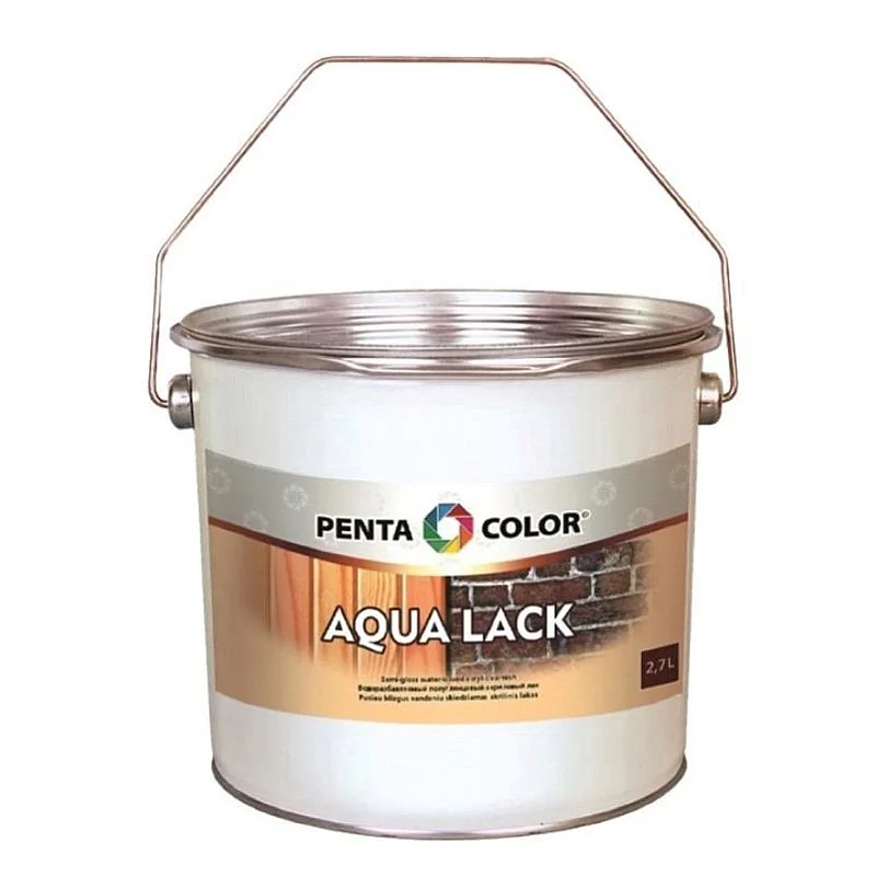 Akrilinis lakas Pentacolor Aqua Lack. pusiau blizgus. 2.7 l